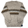 Beżowy Vintage Sweter Romby (m)